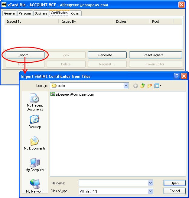 How to import an Email   a CPAC  Personal Authentication  certificate into The Bat