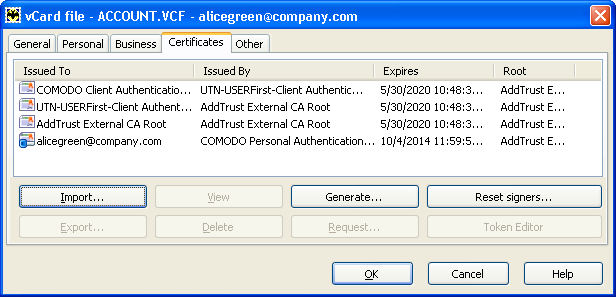 How to import an Email   a CPAC  Personal Authentication  certificate into The Bat