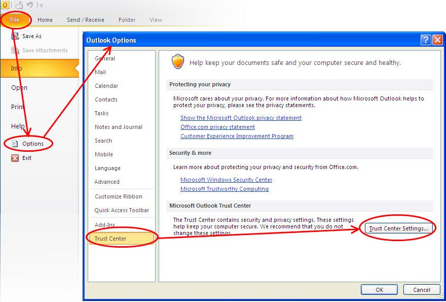 How to import and use CPAC in Outlook 2010 2013