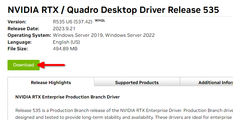 Windows Nvidia-stuurprogramma downloaden