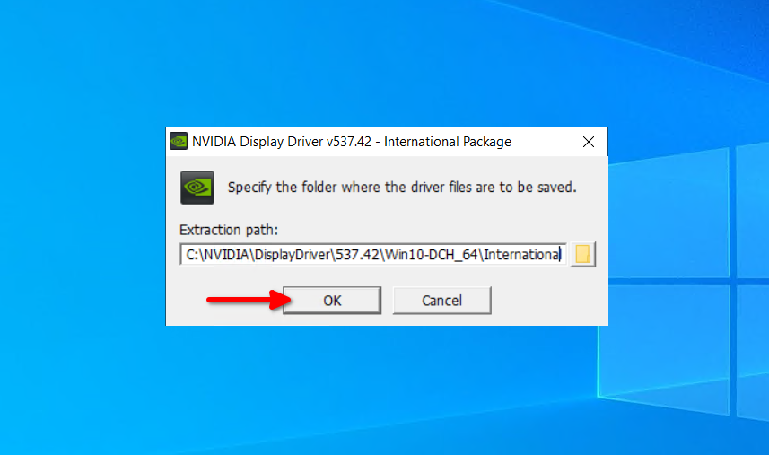 Windows Nvidia-stuurprogramma uitpakken