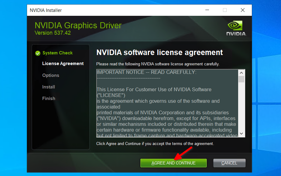 Windows Nvidia Treiber Lizenzvereinbarung