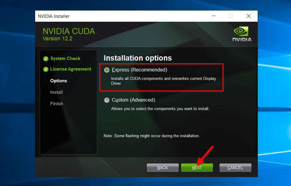CUDA Express-installatie