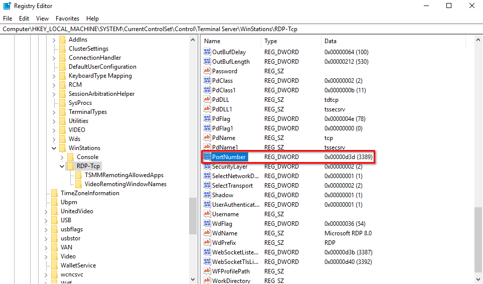 Securing rdp