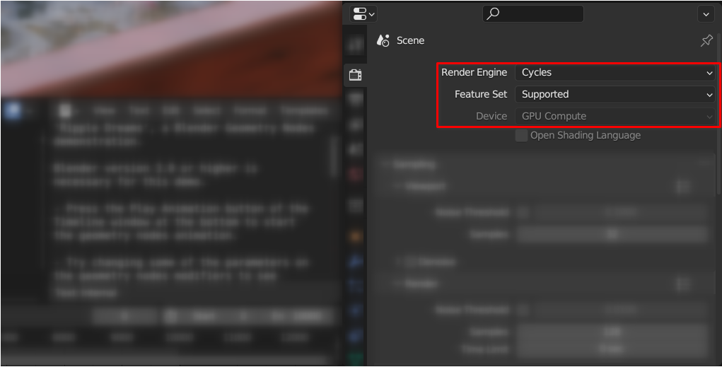 Select Render Engine