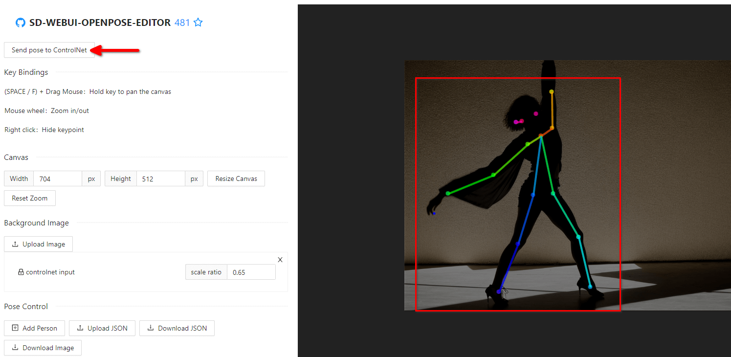 Send pose to ControlNet