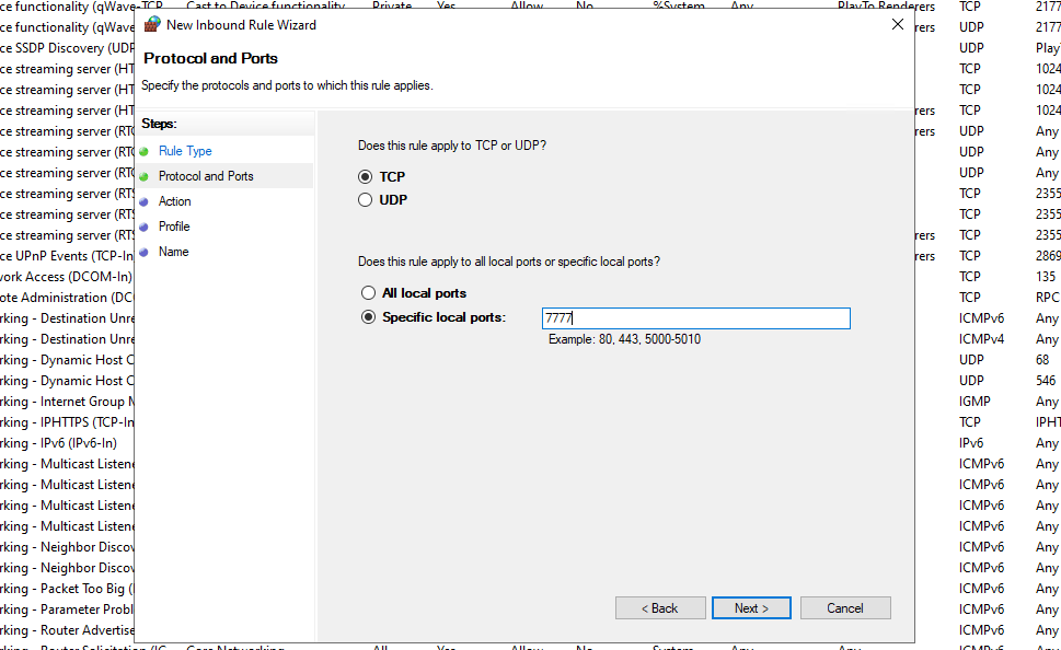 New Rule Select Protocol