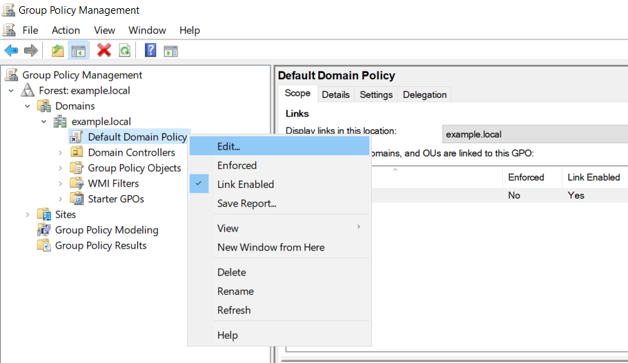 Group Policy Edit