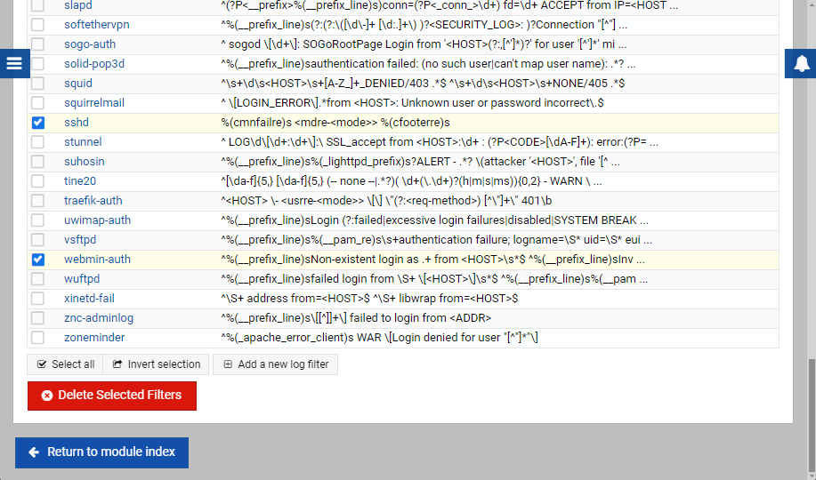 Fail2ban RegExps