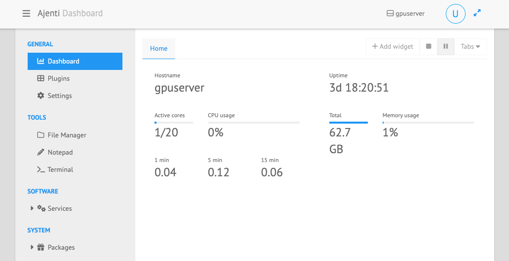 Manage server with Ajenti main illustration