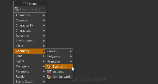 Houdini add Geometry