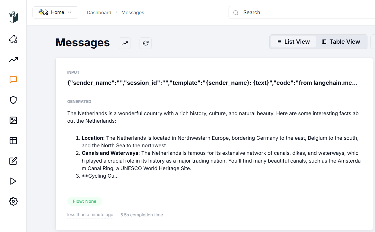LangWatch messages lookup